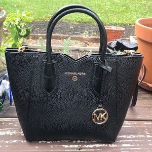 Michael Kors Black Pebbled leather satchel